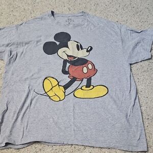 Disney Gray Mickey Mouse Short Sleeve Tee